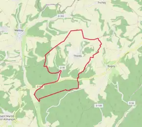 Poziția localității Thorey