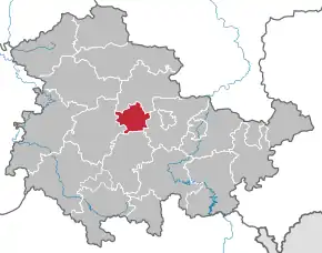 Poziția localității Erfurt