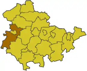 Poziția regiunii Wartburgkreis