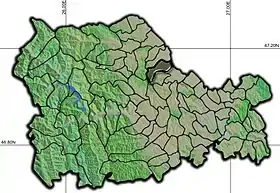 Poziția localității Țibucani