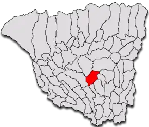 Poziția localității Țicleni