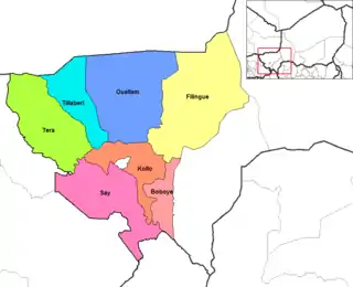 Poziția localității Departamentul Say