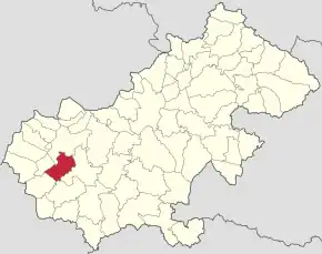 Localizare în cadrul județului