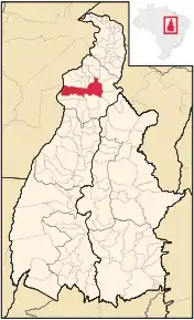 Poziția localității Araguaína