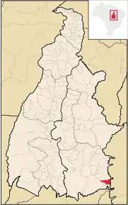 Poziția localității Aurora do Tocantins