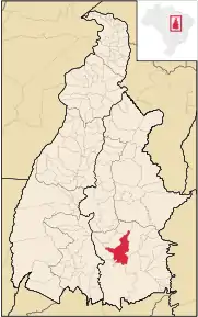 Poziția localității Natividade