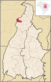 Poziția localității Santa Fé do Araguaia