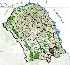 Amplasarea în cadrul județului