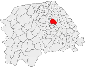 Amplasarea în cadrul județului