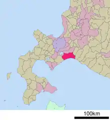 Poziția localității Tomakomai