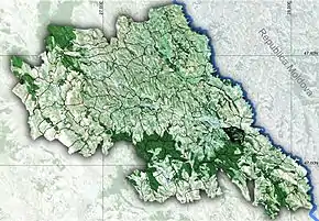 Amplasarea în cadrul județului