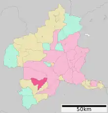 Poziția localității Tomioka