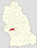 Localizarea în cadrul județului