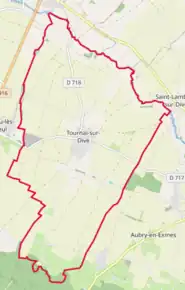 Poziția localității Tournai-sur-Dive
