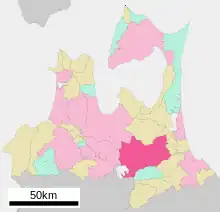 Poziția localității Towada