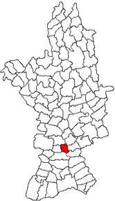 Amplasarea în cadrul județului