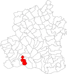 Amplasarea în cadrul județului