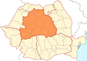 Poziția regiunii Transilvania