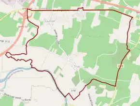 Poziția localității Triac-Lautrait