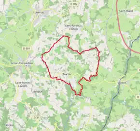 Poziția localității Troche