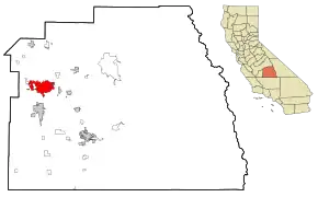 Poziția localității Visalia, California