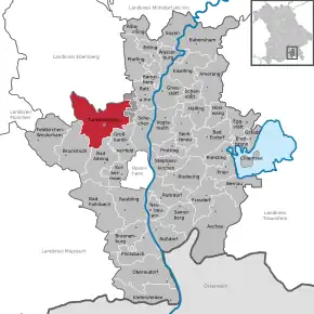 Poziția localității Tuntenhausen