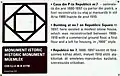 Placa informativă de pe clădirea în stil Secession (Piaţa Republicii nr.7)