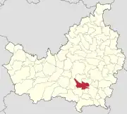 Localizarea satului pe harta județului Cluj