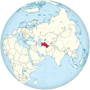 Localizarea Turkmenistanului