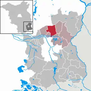 Poziția localității Turnow-Preilack