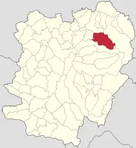 Amplasarea în cadrul județului