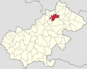 Localizare în cadrul județului