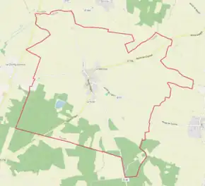 Poziția localității Tusson