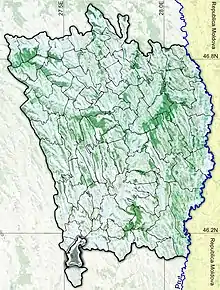 Amplasarea în cadrul județului