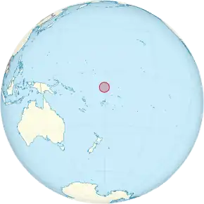 Amplasarea de Tuvalu (roșu) în Oceanul Pacific
