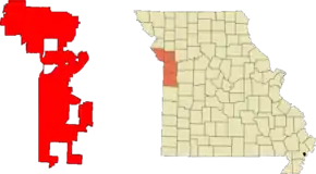 Poziția localității Kansas City