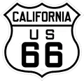 Indicator de drum Route 66 în California
