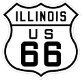 Panou al drumului Route 66 în Illinois