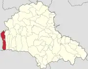 Localizarea în cadrul județului