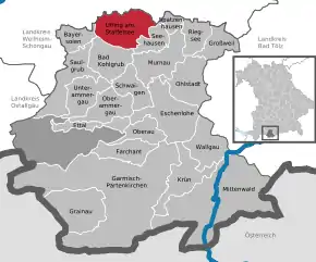 Poziția localității Uffing a.Staffelsee