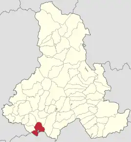 Localizare în cadrul județului