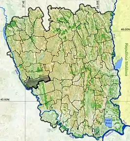 Amplasarea în cadrul județului



		
Poziția în cadrul României