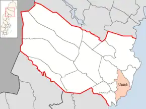 Localizarea comunei în cadrul comitatului