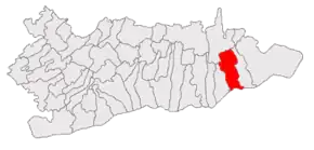 Amplasarea în cadrul județului