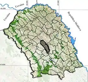 Amplasarea în cadrul județului