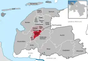 Poziția localității Upgant-Schott