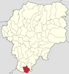 Localizarea în cadrul județului