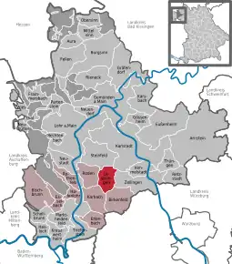 Poziția localității Urspringen