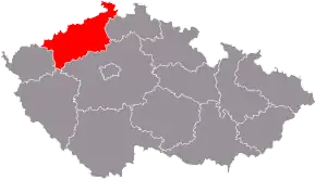 Poziția regiunii Ústí nad Labem