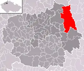 Poziția localității Úštěk